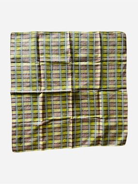 Kenzo cotton plaid handkerchief/pocket square Unisex